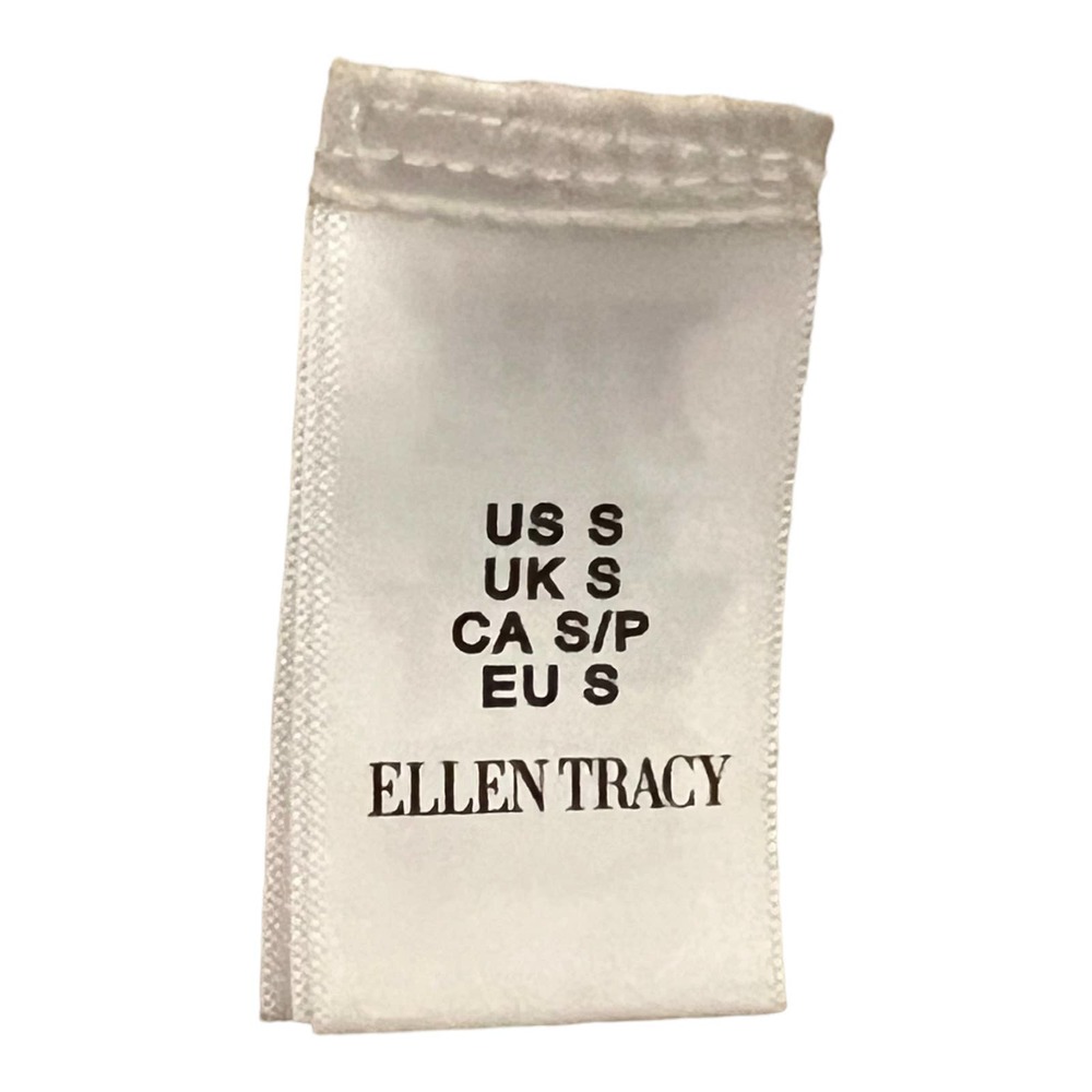 Ellen Tracy 3/4 sleeve linen blouse zip neck size small - Picture 7 of 8